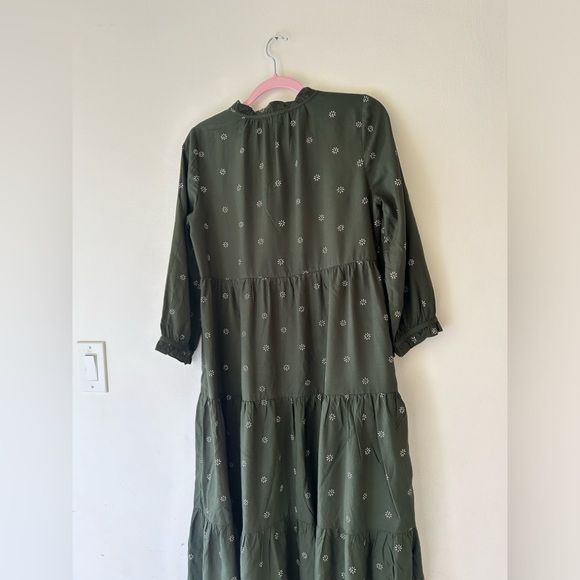 Madewell Olive Printed Tiered Maxi Dress - Picture 10 of 15